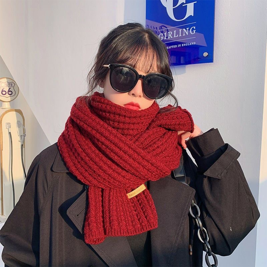 Thick Cable Knit Warm Cashmere - Muffler Men Wool 评论和价格