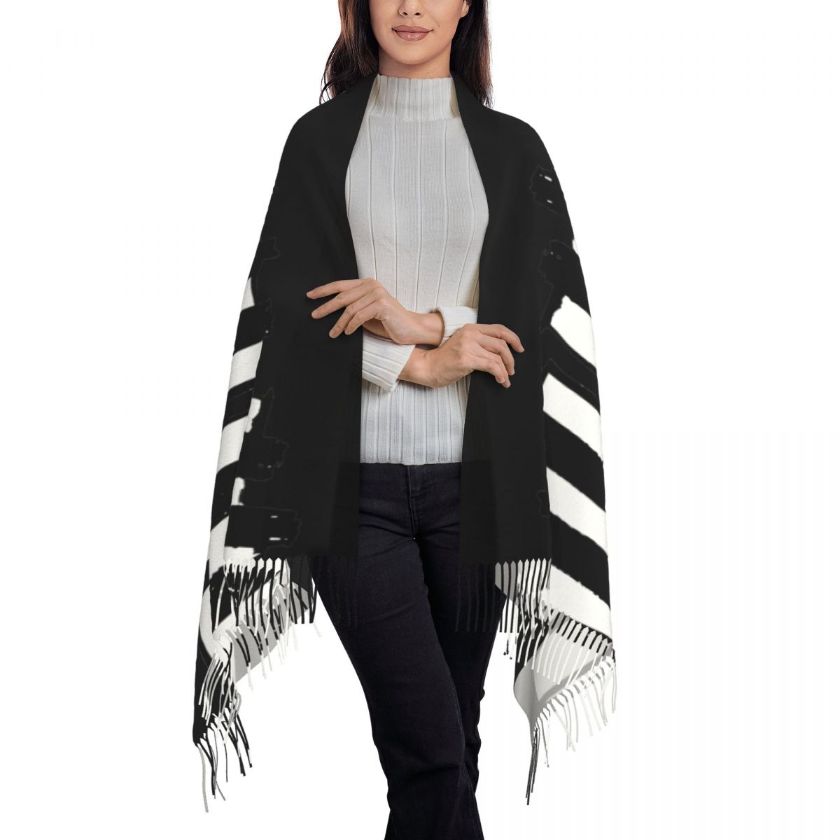 Minimalistic Piano Keys Scarf  - Pashmina Wrap Large 评论和价格