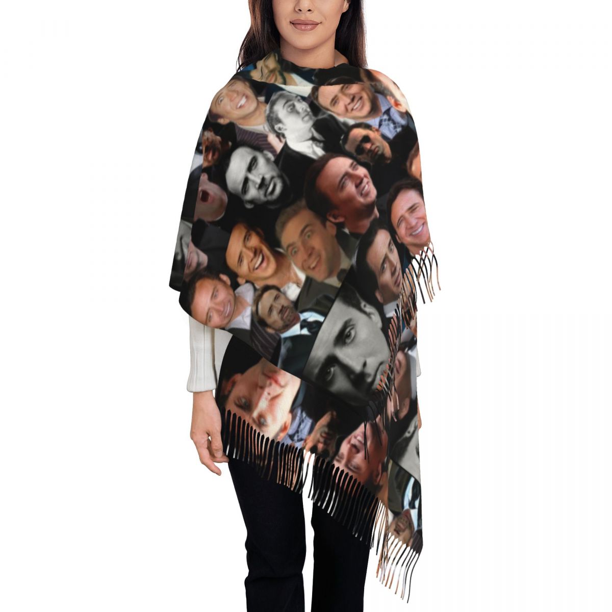 Nicolas Cage Colllage Shawl Wr - Pashmina Wrap Large 评论和价格