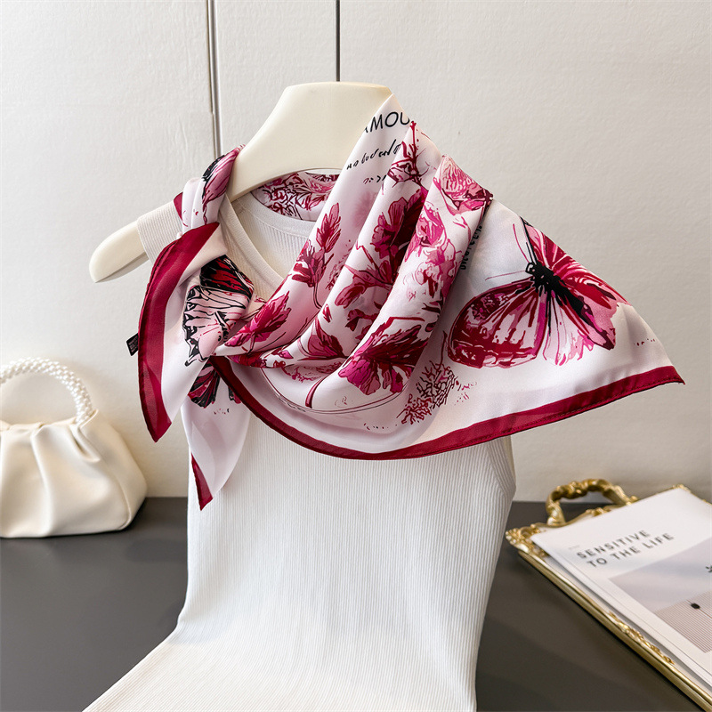 Vintage Butterfly Sketch Squar - Ascot Neck Scarf 评论和价格