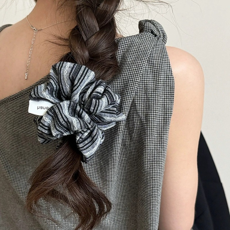 2024 Korea Fashion Stripe Hair - Silk Tie Striped 评论和价格
