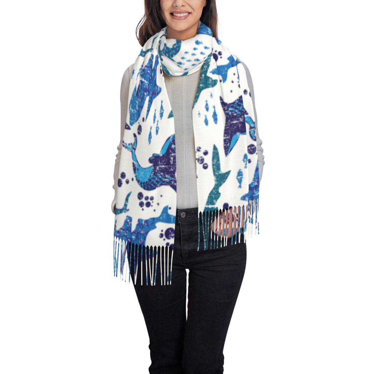 Shark Underwater World Ocean S - Pashmina Wrap Large 评论和价格