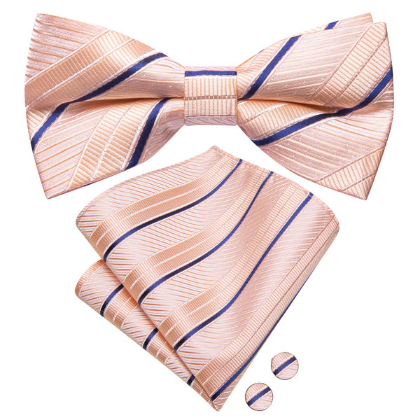 Mens Bow Tie Hanky Cufflinks P - Bow Tie Pre Tied 评论和价格