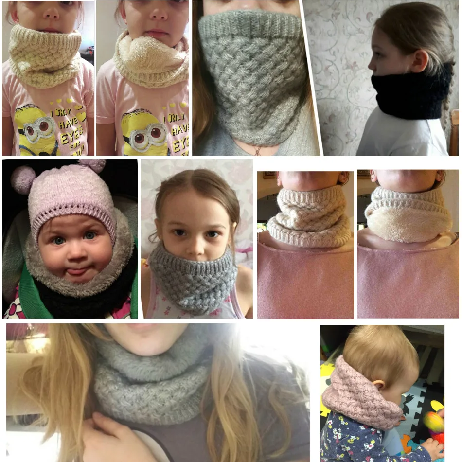Kids Girls/Boys Winter Knitted - Infinity Scarf Knit 评论和价格