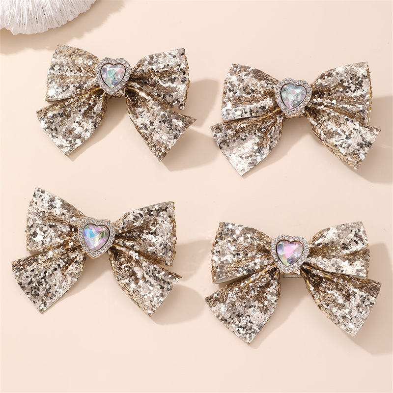 Gold and Silver Bow Hair Clips - Tie Clip Silver 评论和价格