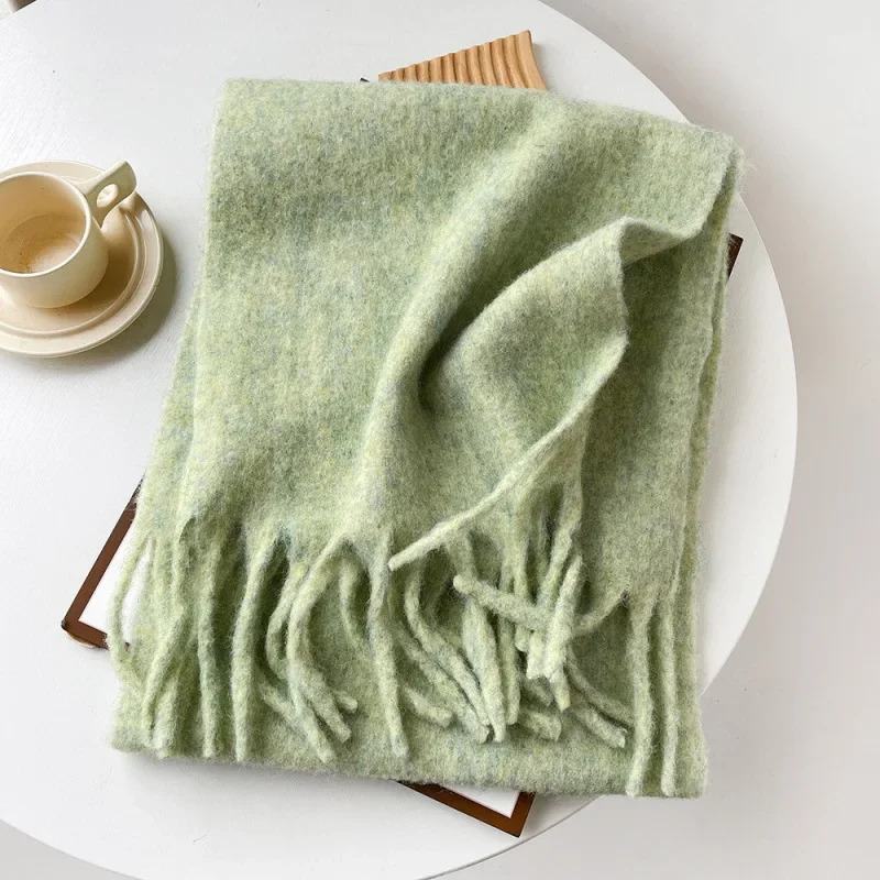 Scarf Lady Autumn Winter Solid - Muffler Men Wool 评论和价格