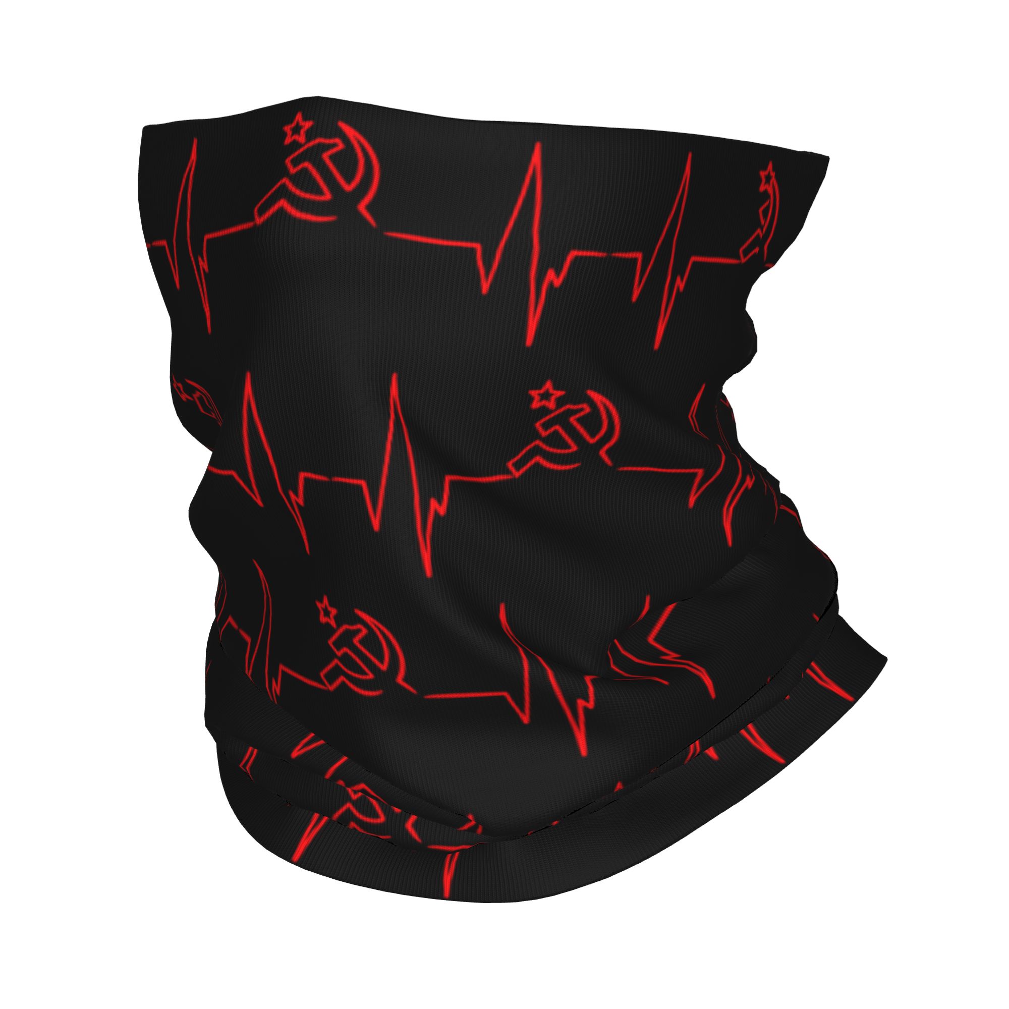 Custom Heartbeat Russian Flag  - Neck Warmer Tube 评论和价格