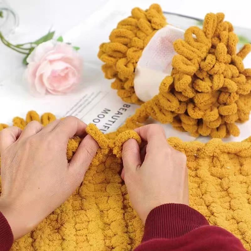 100g/Ball Finger Loop Yarn Thr - Woven Scarf Blanket 评论和价格