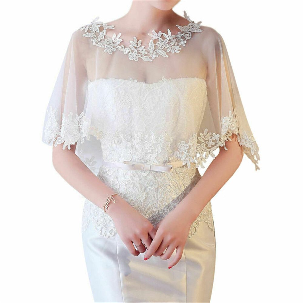 Women Party Bridal Casual Lace - Stole Wedding Shawl 评论和价格