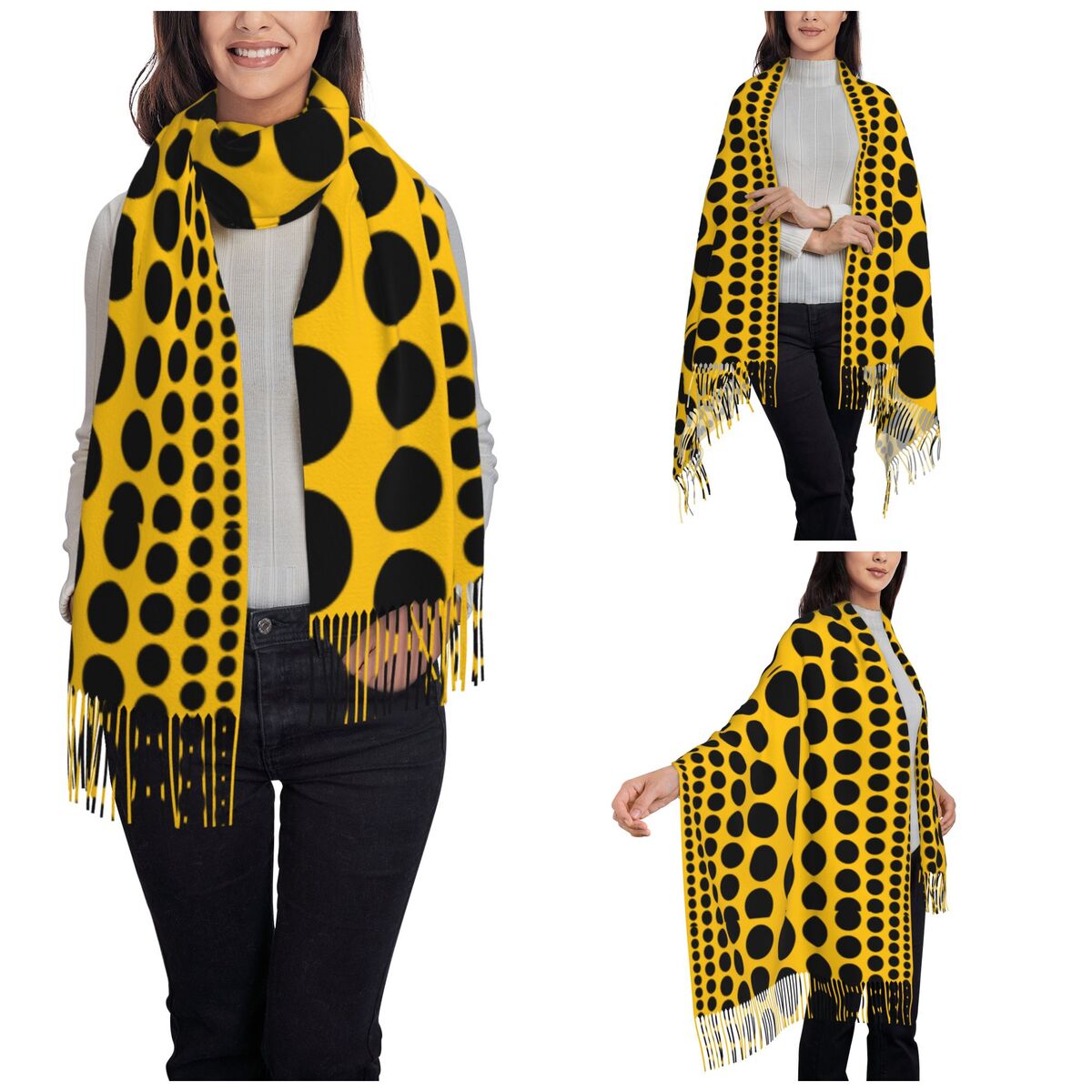 Infinity Polka Dots Scarf for  - Infinity Scarf Knit 评论和价格