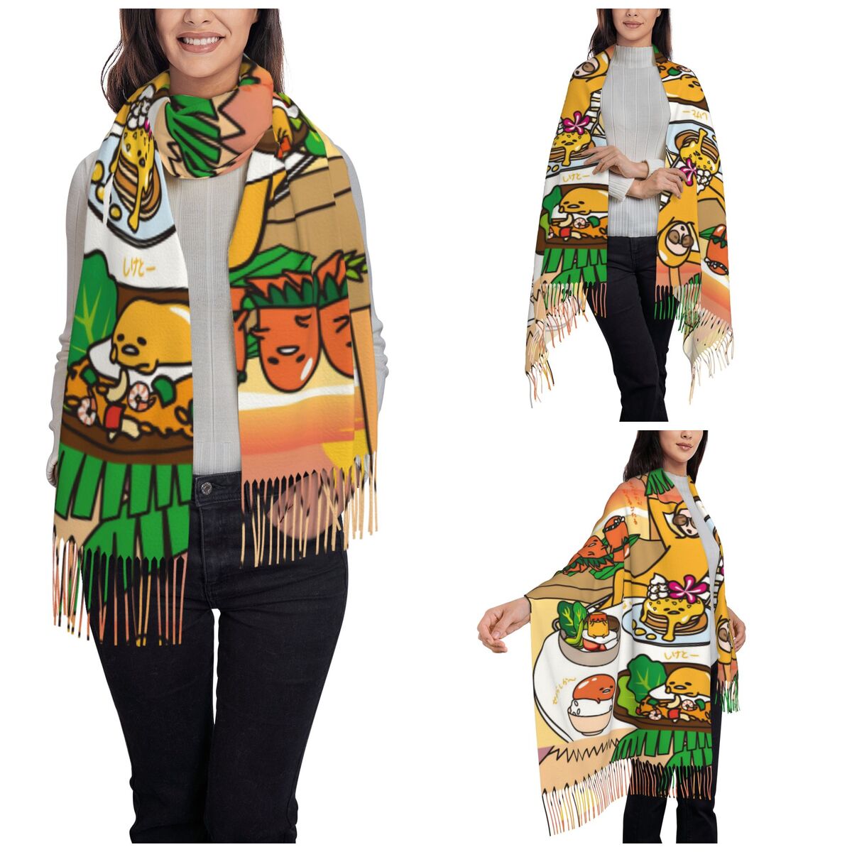 Women's Scarf with Tassel Gude - Pashmina Wrap Large 评论和价格
