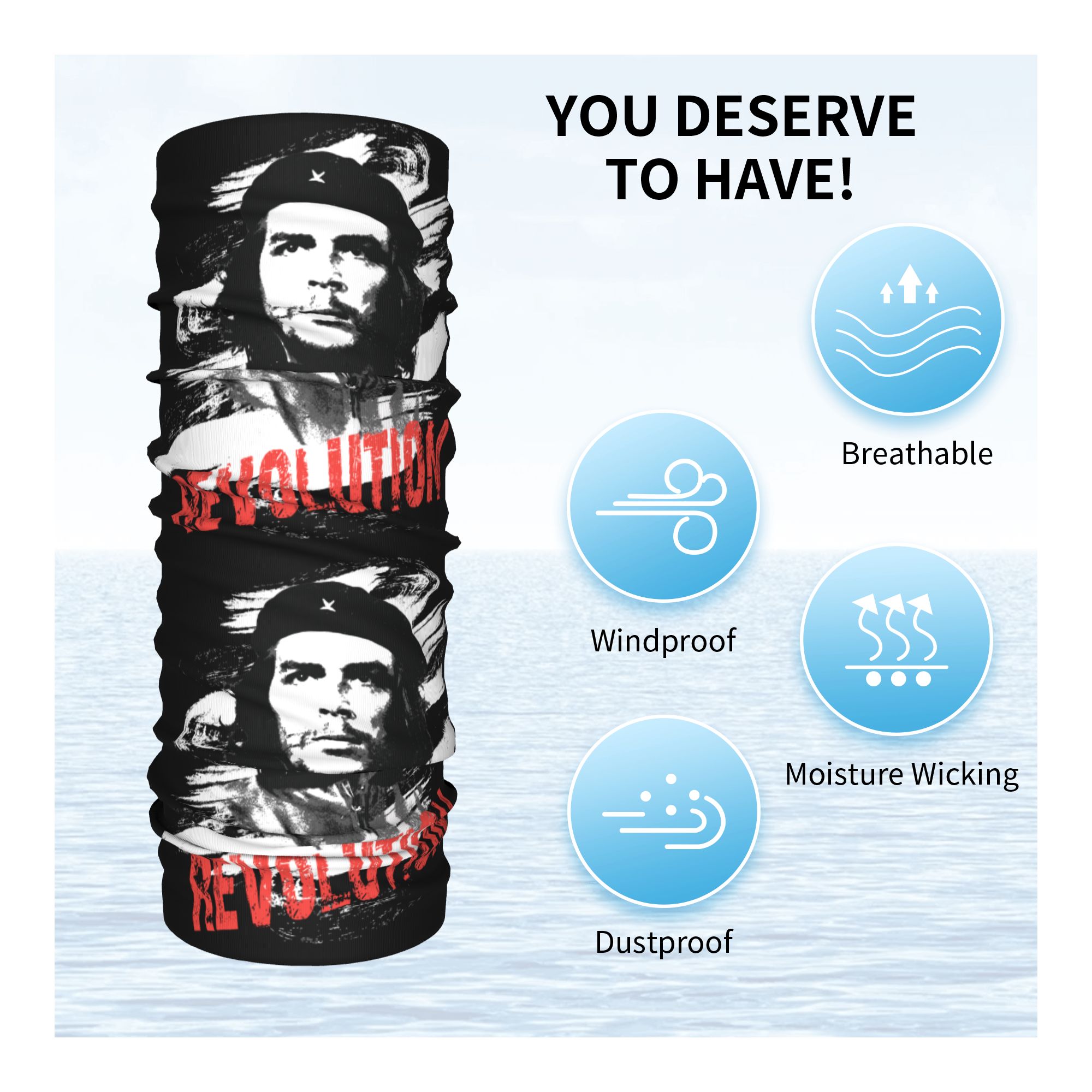 Custom Che Guevara Revolution  - Neck Warmer Tube 评论和价格