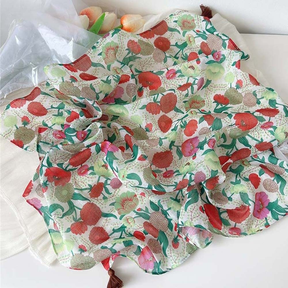 Neck Wrap Cotton-Linen Square  - Bandana Cotton 评论和价格