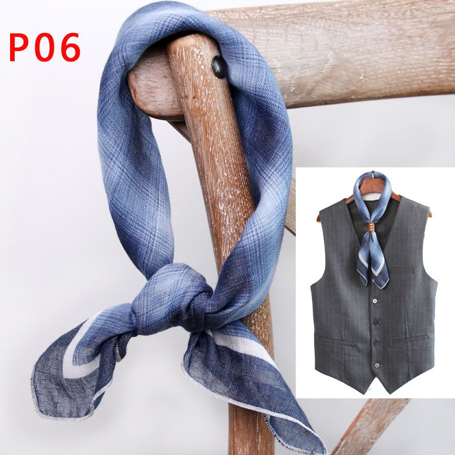 Men's Square Scarf with Button - Ascot Neck Scarf 评论和价格