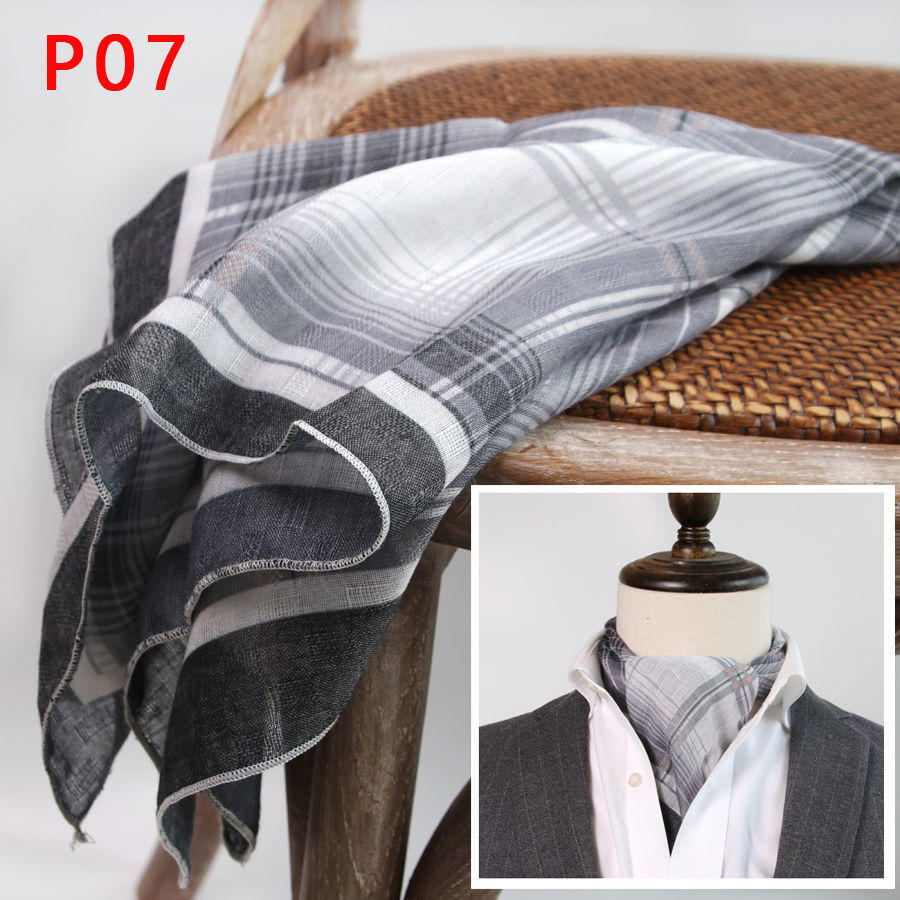 Men's Square Scarf with Button - Ascot Neck Scarf 评论和价格