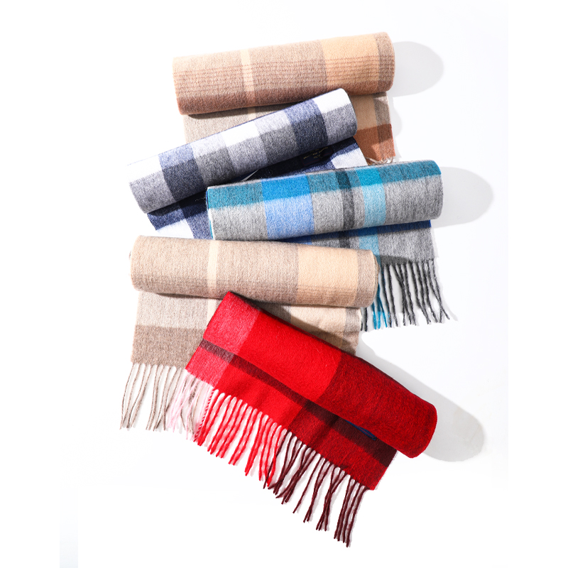 Women Warm classic lattice Sca - Muffler Men Wool 评论和价格