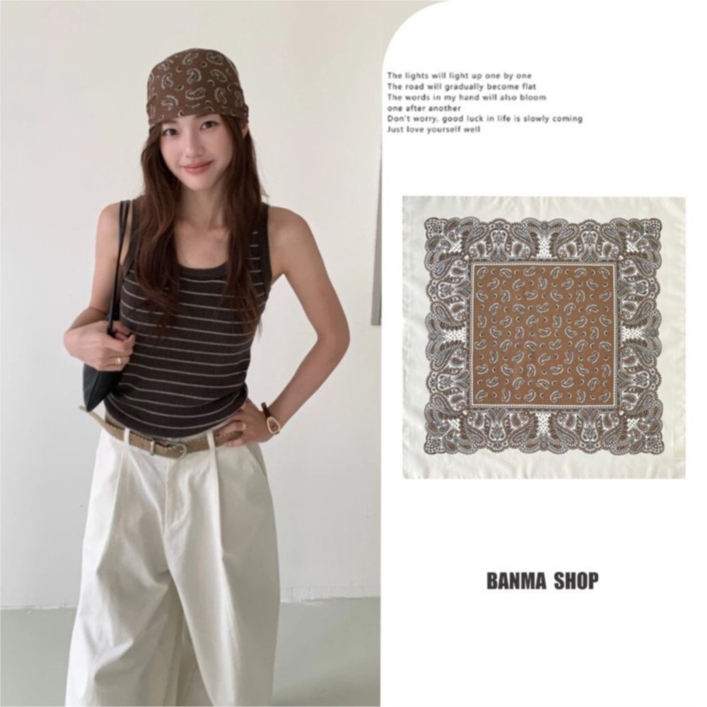70cm Retro Paisley Square Scar - Bandana Cotton 评论和价格
