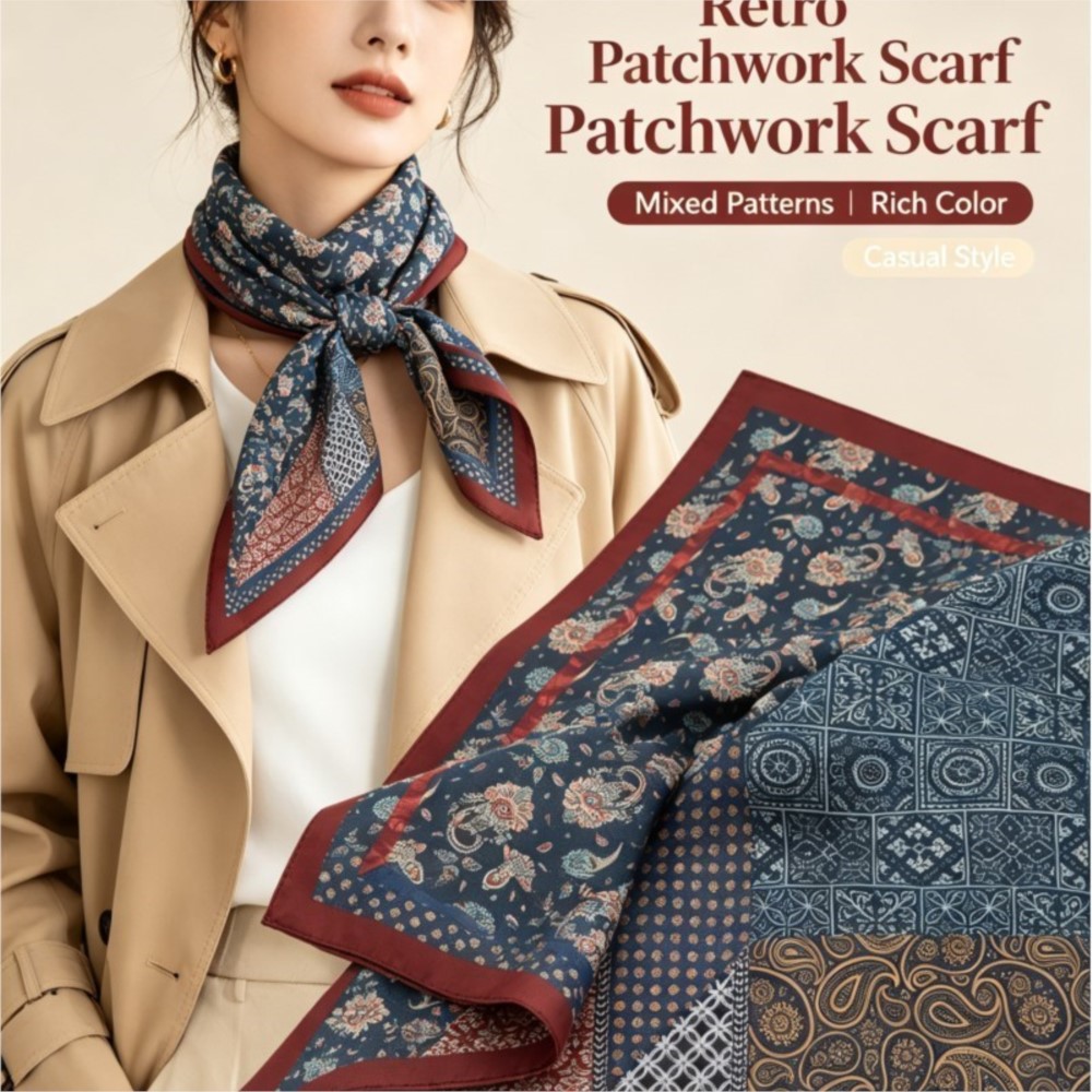 70cm Retro Paisley Square Scar - Bandana Cotton 评论和价格