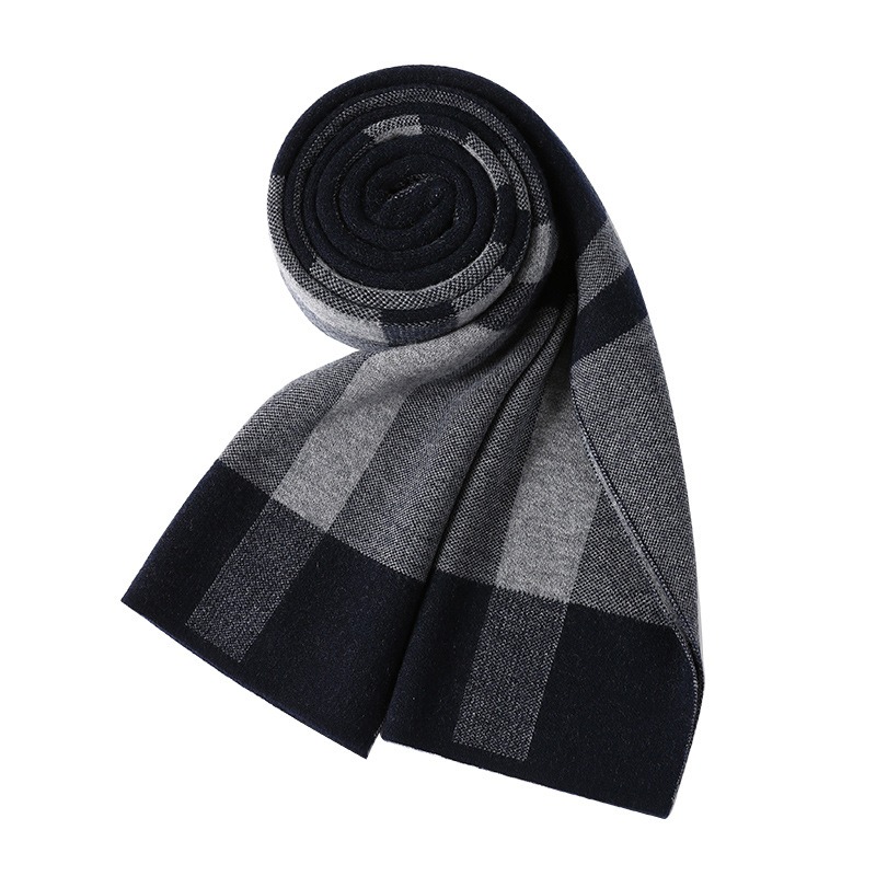 Luxury Scarf Man Winter Warm W - Muffler Men Wool 评论和价格