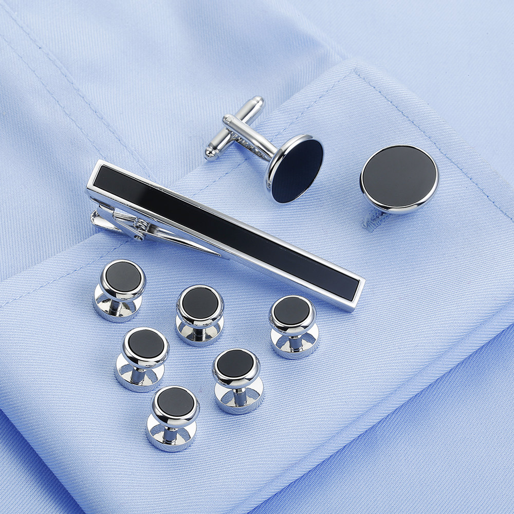 VAGULA 9 PCS Tie bar Cuff link - Tie Bar Set Gift 评论和价格