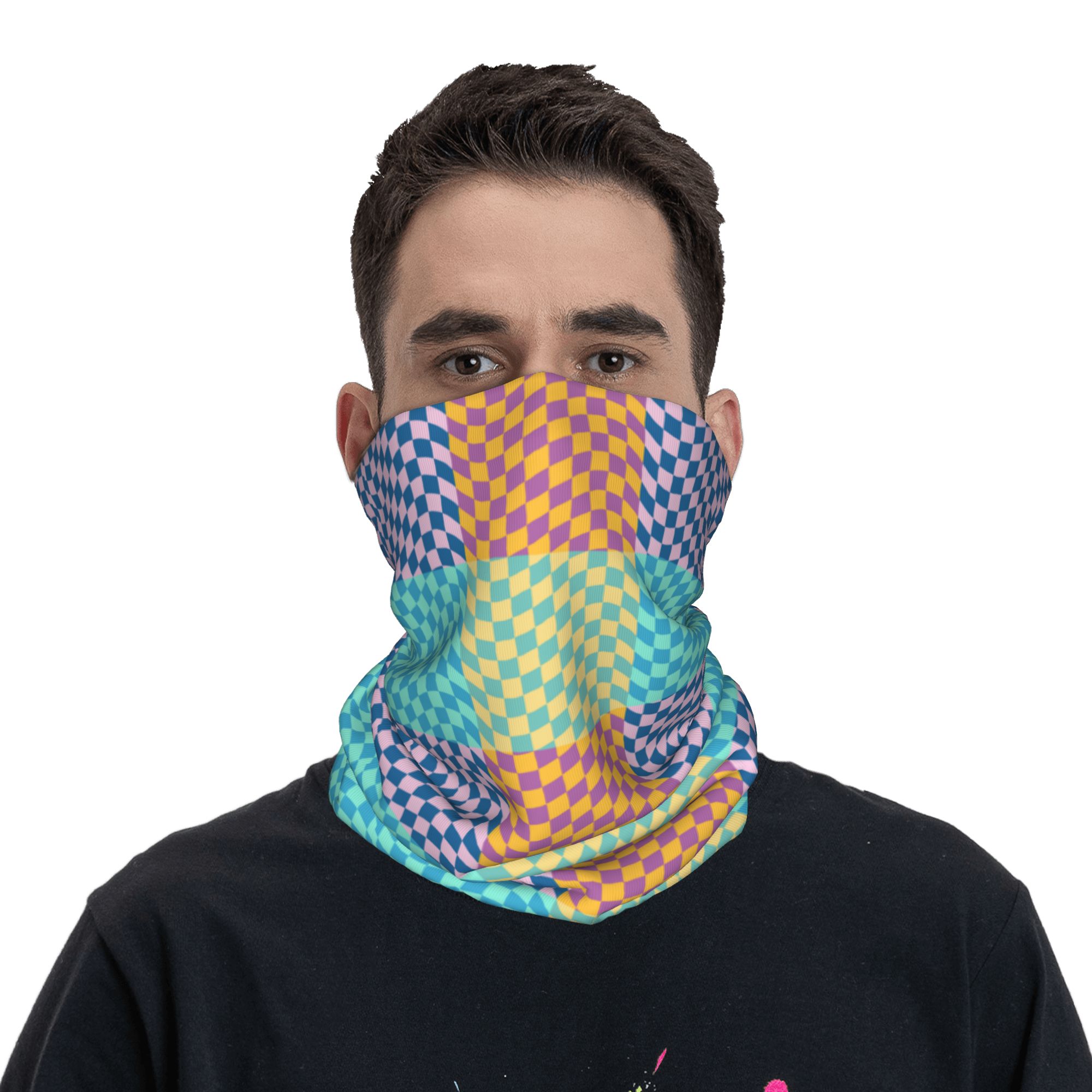 Custom Colored Checkered Banda - Neck Warmer Tube 评论和价格