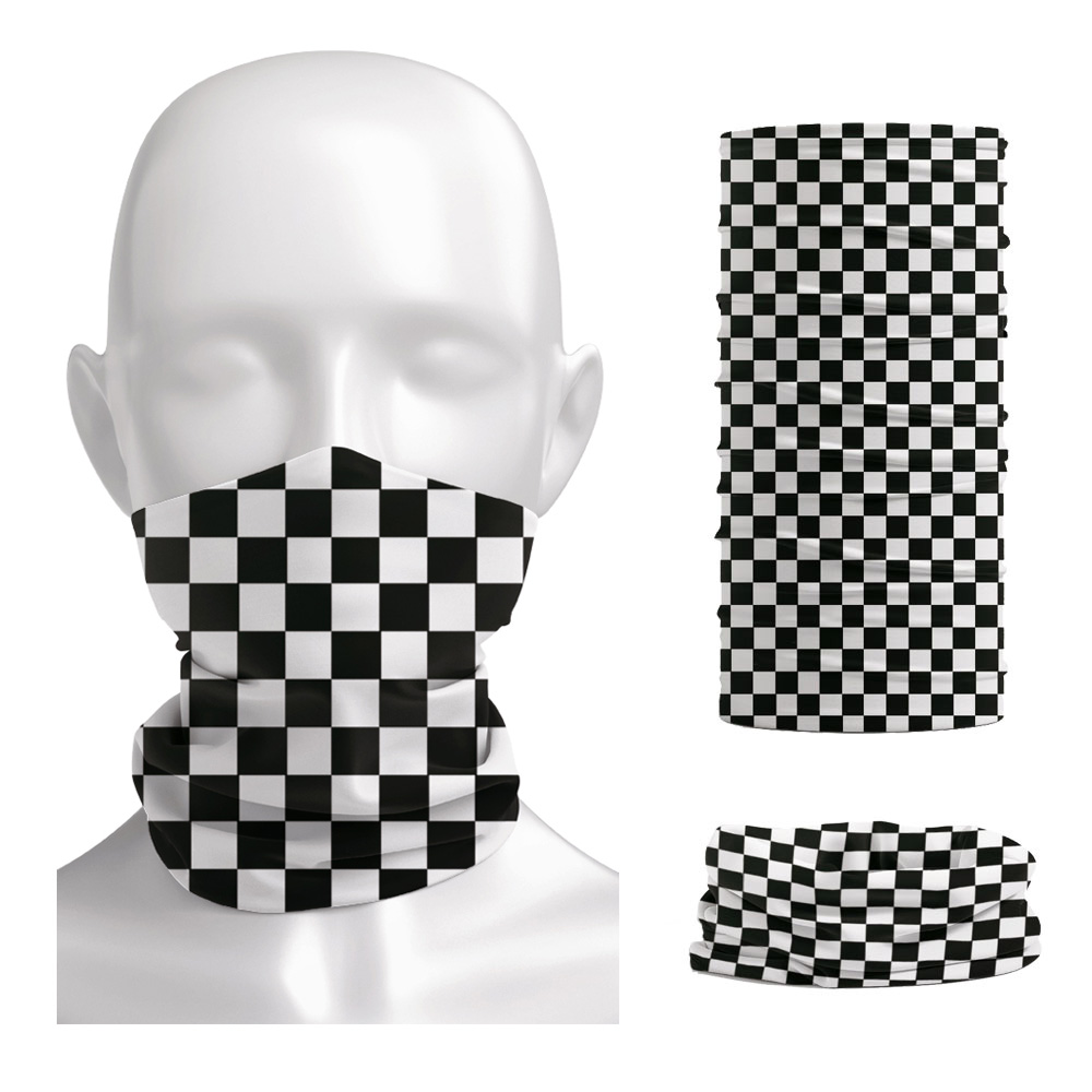 Checkered Ska Printed Headband - Neck Warmer Tube 评论和价格